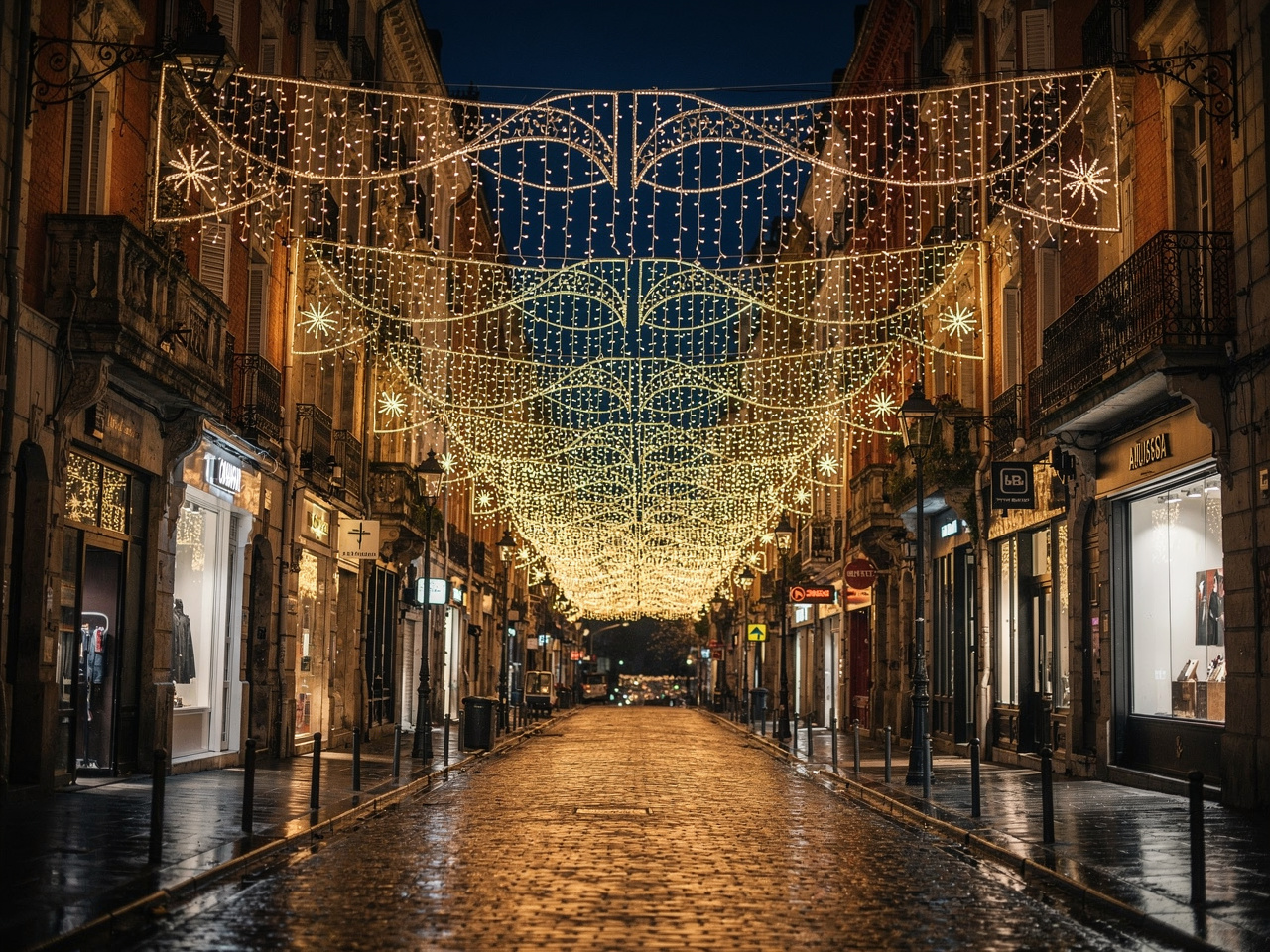 Arco Luminoso Attraversamento 8m - Noleggio Luminarie Decorative