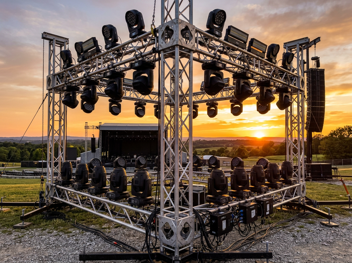 Kit Illuminazione Tendone 10x5m - Noleggio Illuminazione Eventi