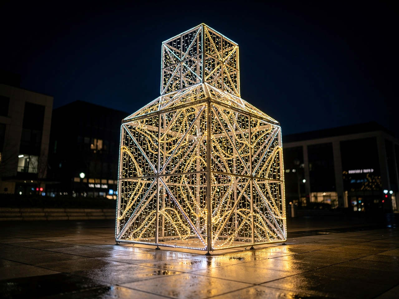 Slitta con Babbo Natale 3D